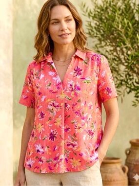 Counterparts Women's Floral Print V-Neck
Pullover Size XLarge NWOT
